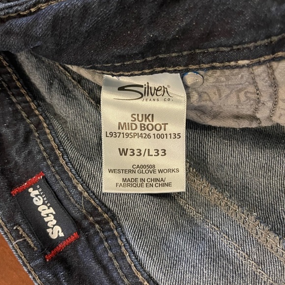 Silver Suki Mid Boot Jeans W33L33 - Picture 2 of 3